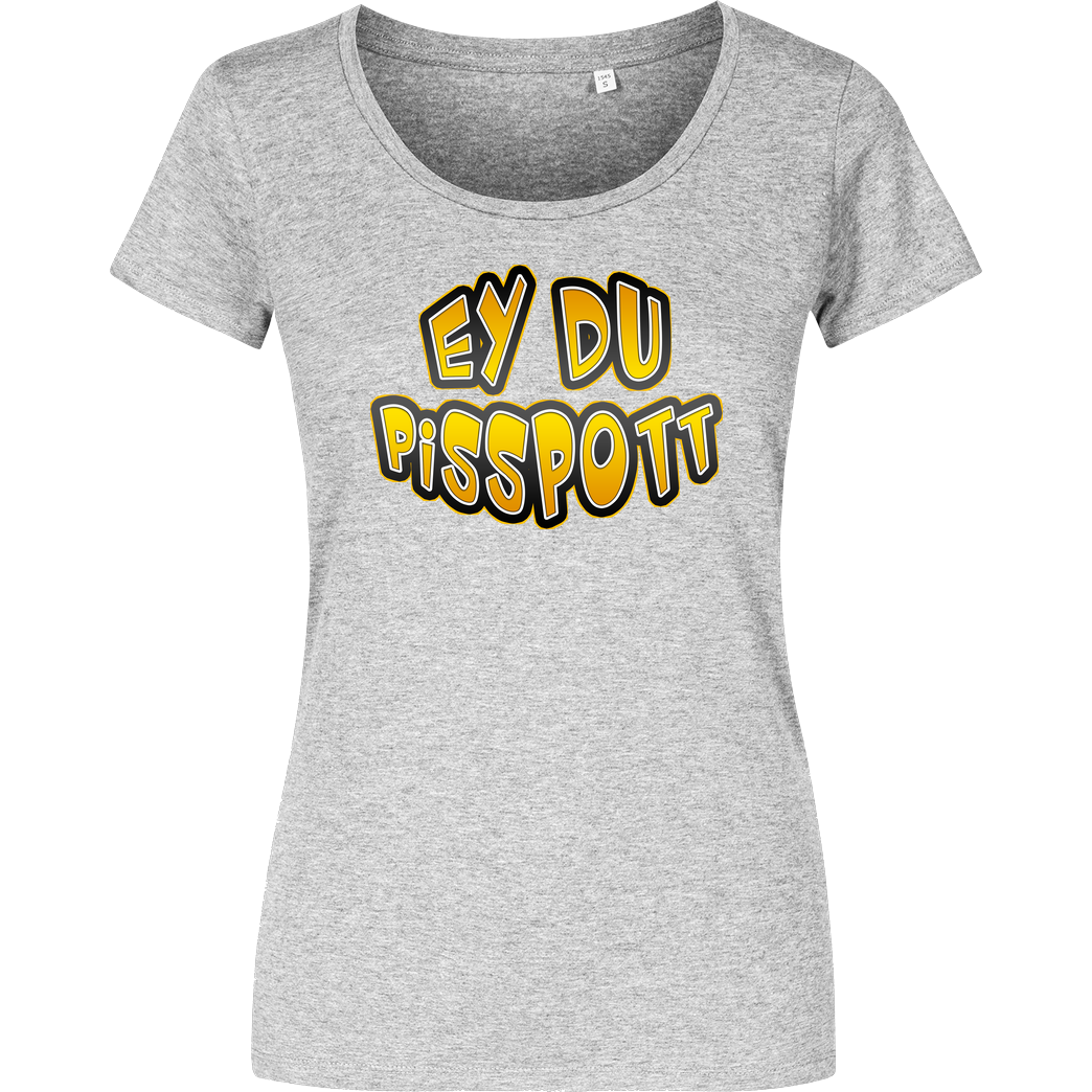 Buffkit Buffkit - Pisspott T-Shirt Damenshirt heather grey