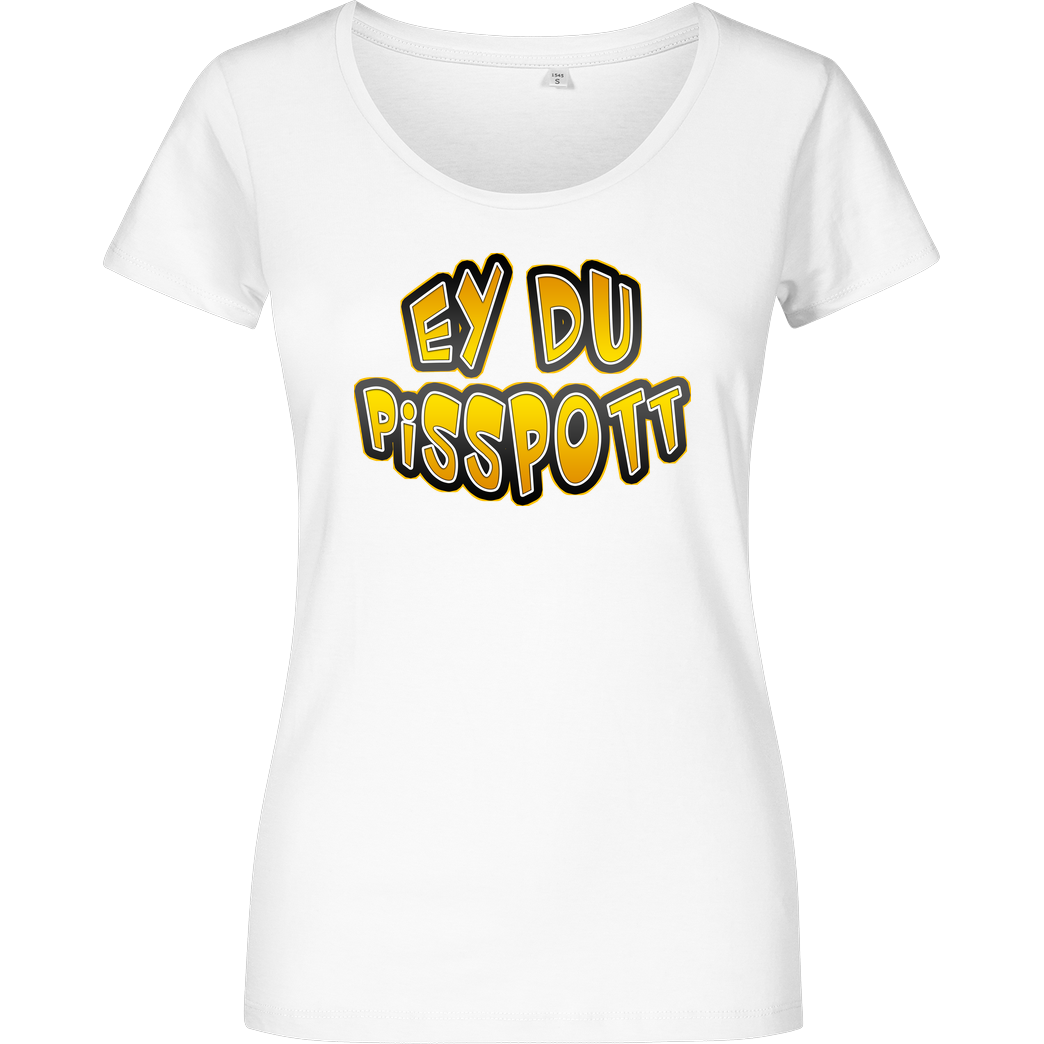 Buffkit Buffkit - Pisspott T-Shirt Damenshirt weiss