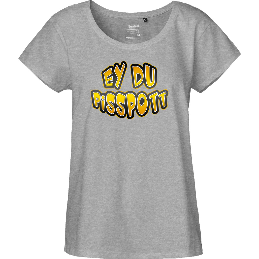 Buffkit Buffkit - Pisspott T-Shirt Fairtrade Loose Fit Girlie - heather grey