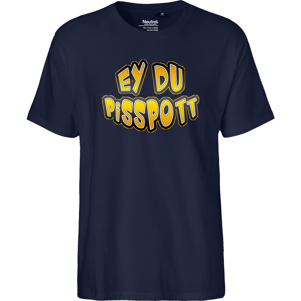 Buffkit Buffkit - Pisspott T-Shirt Fairtrade T-Shirt - navy