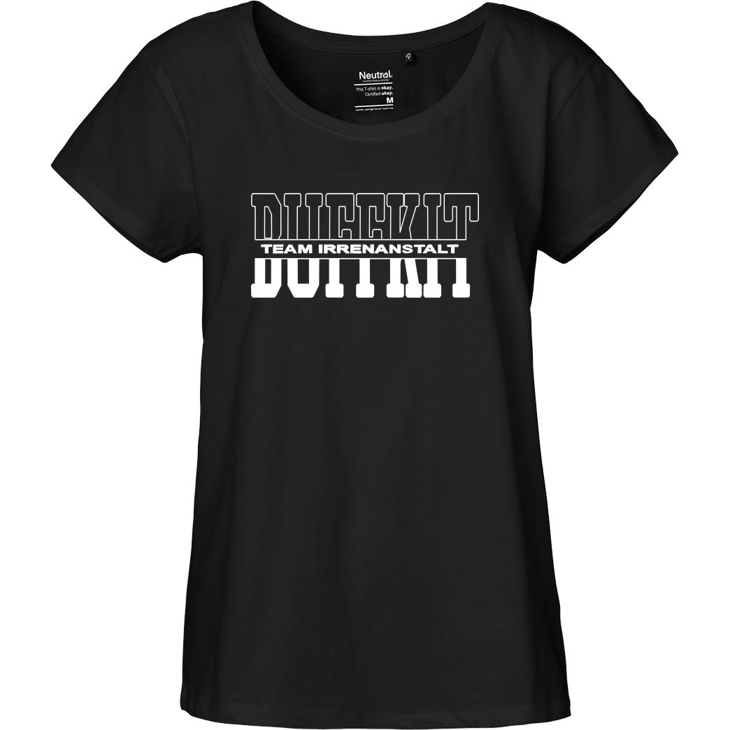Buffkit Buffkit - Team Logo T-Shirt Fairtrade Loose Fit Girlie - schwarz