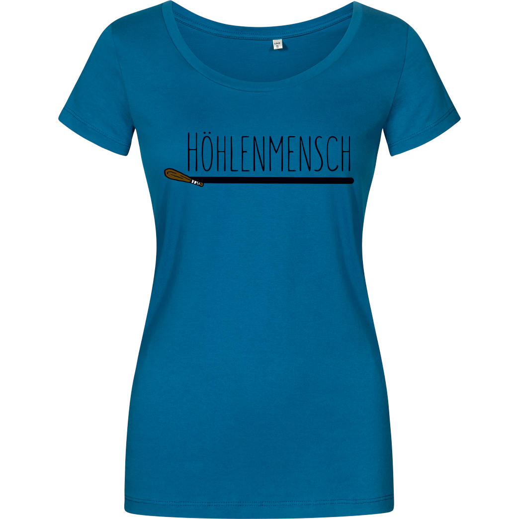 BumsDoggie BumsDoggie - Höhlenmensch T-Shirt Damenshirt petrol
