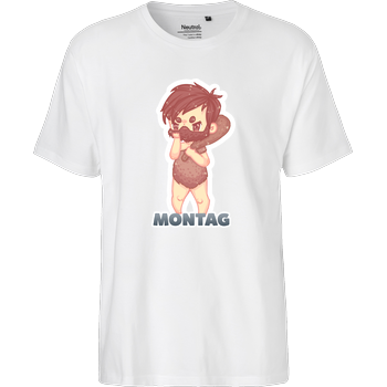 BumsDoggie - Montag Fairtrade T-Shirt - weiß