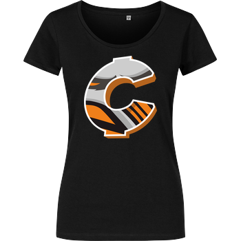 C0rnyyy - Logo Damenshirt schwarz
