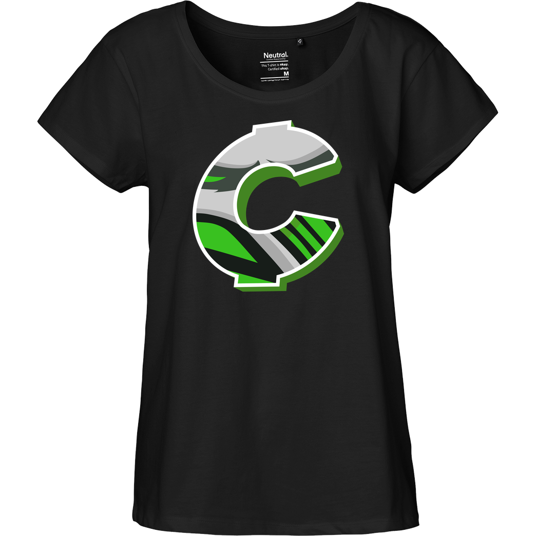C0rnyyy C0rnyyy - Logo T-Shirt Fairtrade Loose Fit Girlie - schwarz