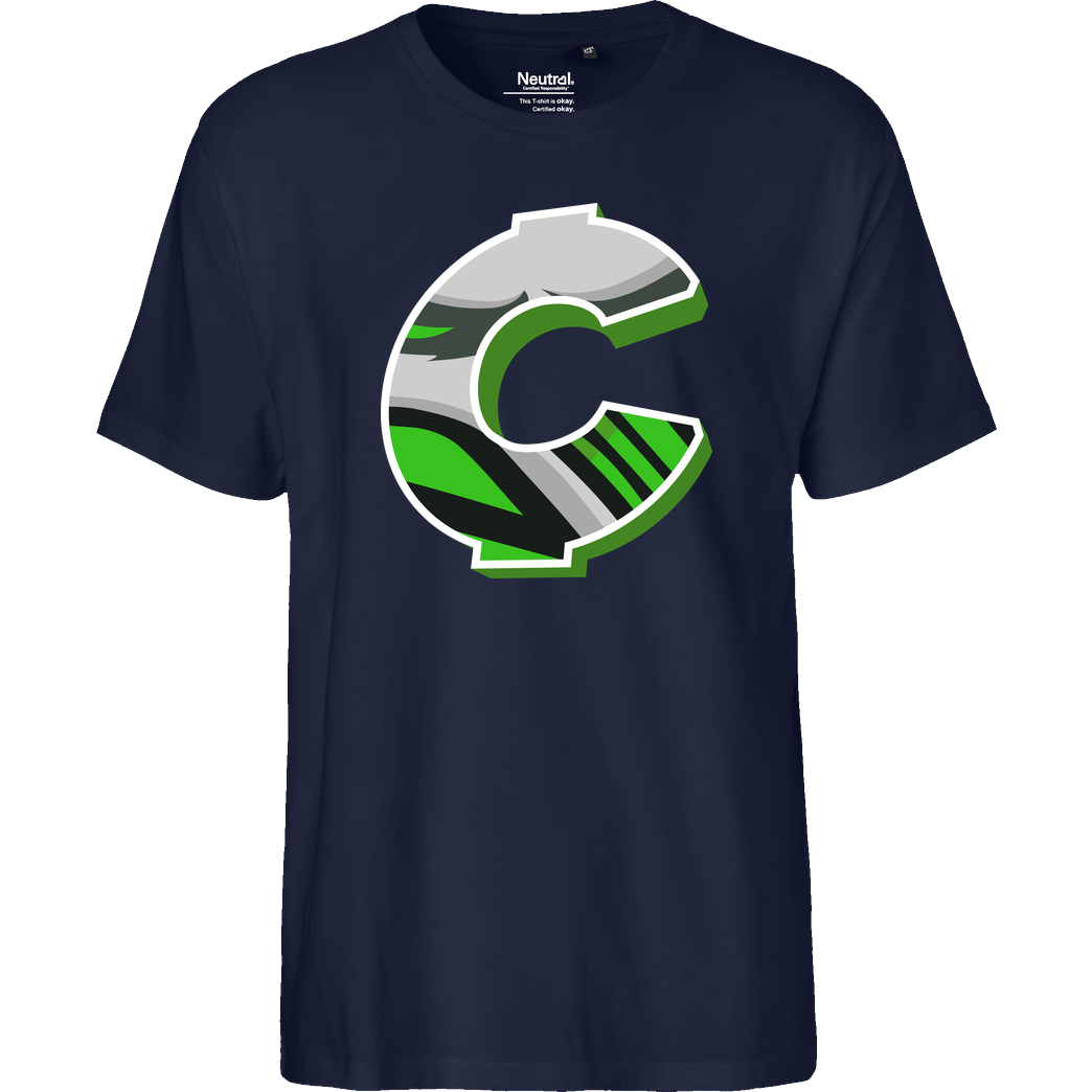 C0rnyyy C0rnyyy - Logo T-Shirt Fairtrade T-Shirt - navy