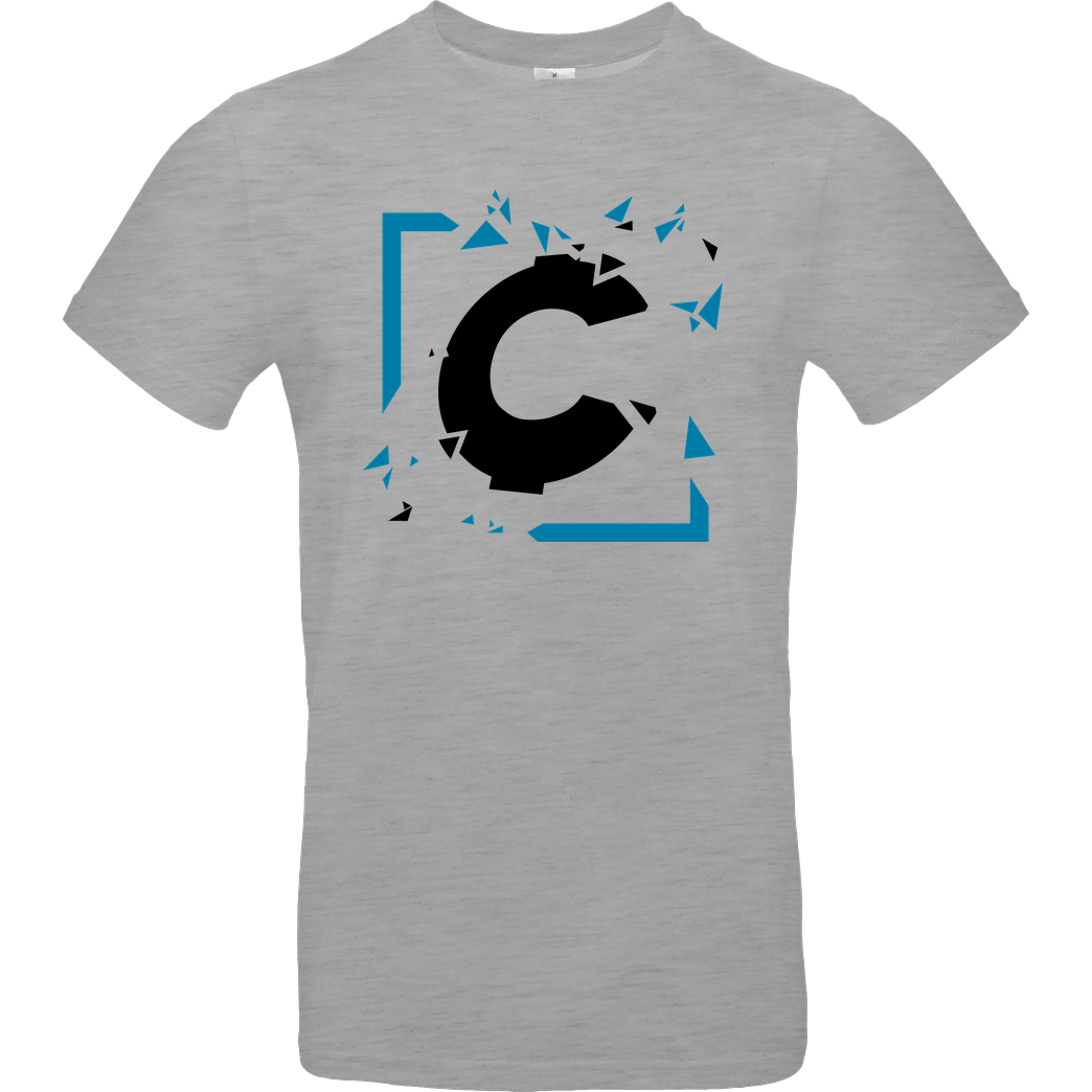 C0rnyyy C0rnyyy - Shattered Logo T-Shirt B&C EXACT 190 - heather grey