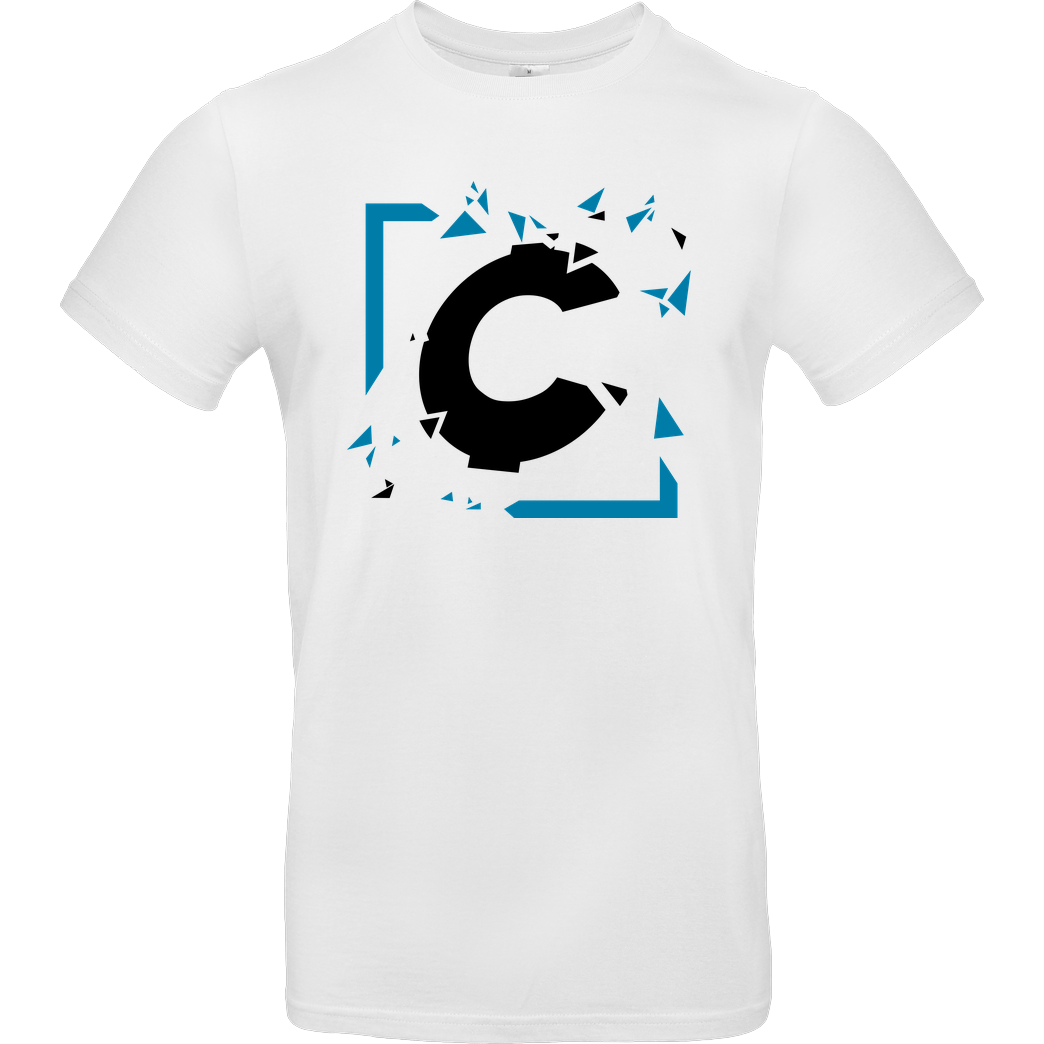 C0rnyyy C0rnyyy - Shattered Logo T-Shirt B&C EXACT 190 - Weiß