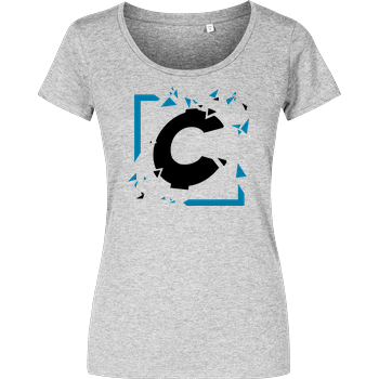 C0rnyyy - Shattered Logo Damenshirt heather grey