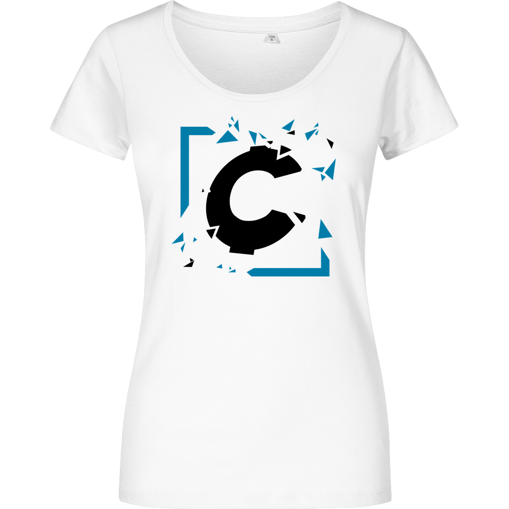 C0rnyyy C0rnyyy - Shattered Logo T-Shirt Damenshirt weiss