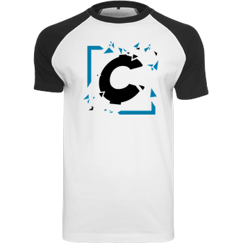 C0rnyyy - Shattered Logo Raglan-Shirt weiß