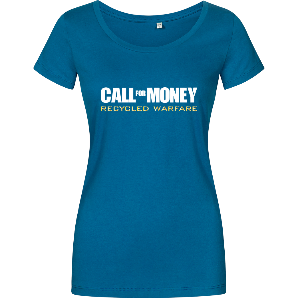 IamHaRa Call for Money T-Shirt Damenshirt petrol