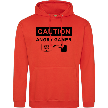 Caution! Angry Gamer JH Hoodie - Orange