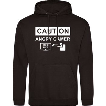 Caution! Angry Gamer JH Hoodie - Schwarz