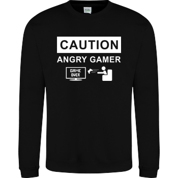Caution! Angry Gamer JH Sweatshirt - Schwarz