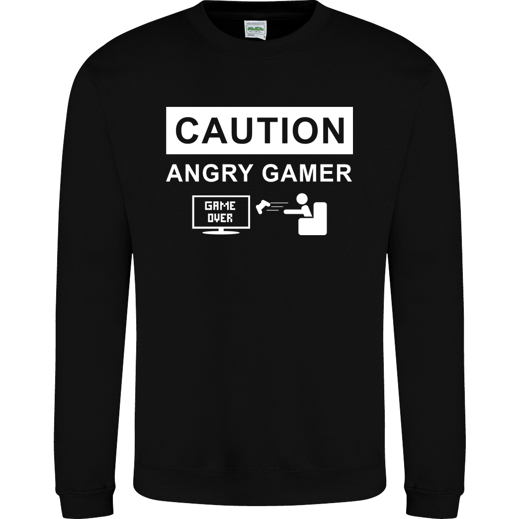 bjin94 Caution! Angry Gamer Sweatshirt JH Sweatshirt - Schwarz