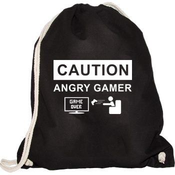 Caution! Angry Gamer Turnbeutel schwarz