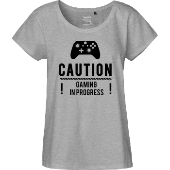 Caution Gaming v2 Fairtrade Loose Fit Girlie - heather grey