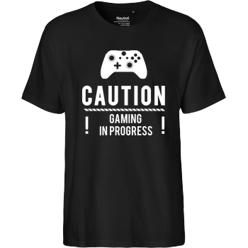 Caution Gaming v2 Fairtrade T-Shirt - schwarz