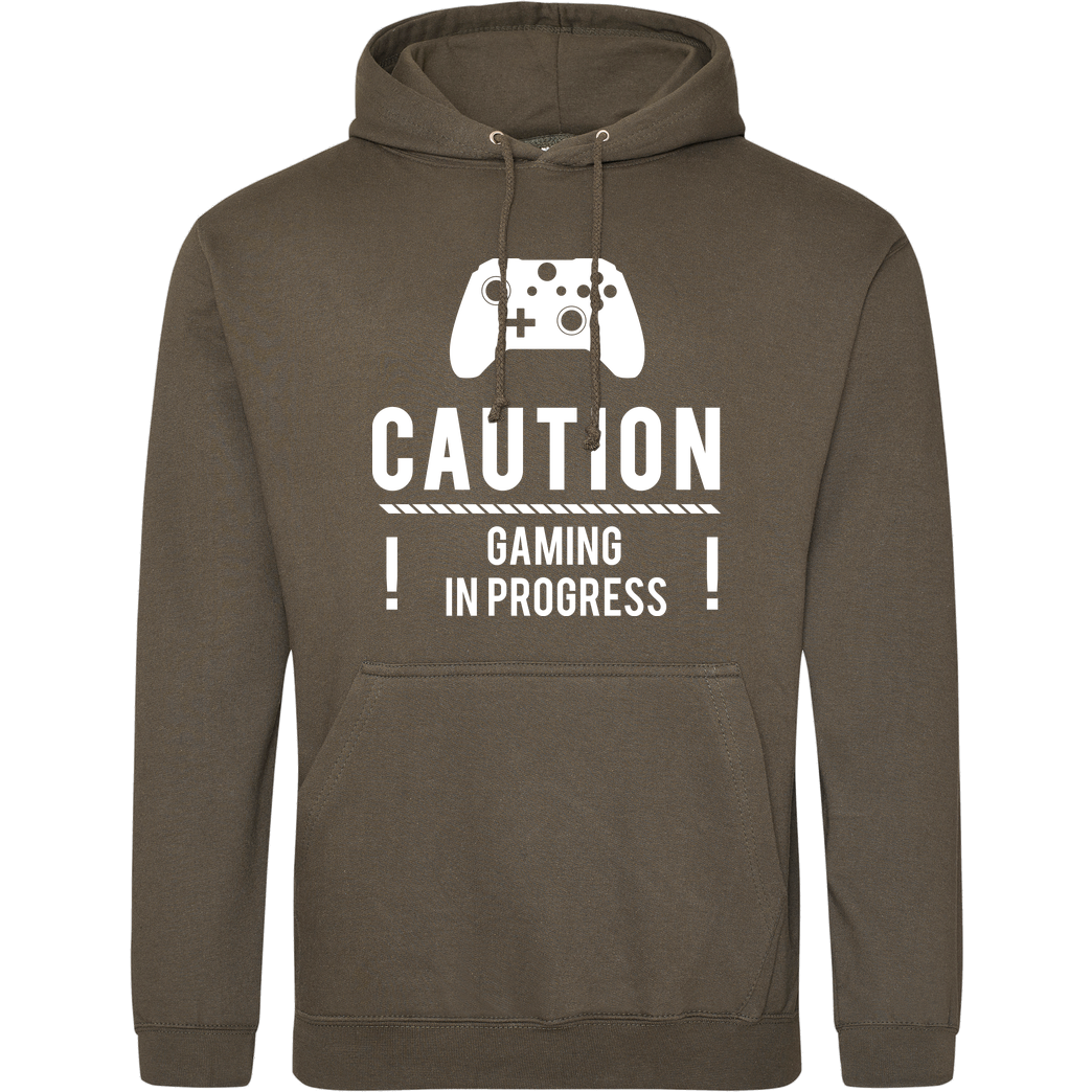 bjin94 Caution Gaming v2 Sweatshirt JH Hoodie - Khaki