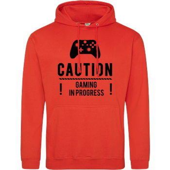 Caution Gaming v2 JH Hoodie - Orange