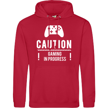 Caution Gaming v2 JH Hoodie - Rot