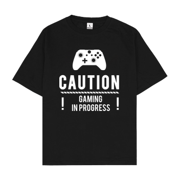 Caution Gaming v2 Oversize T-Shirt - Schwarz