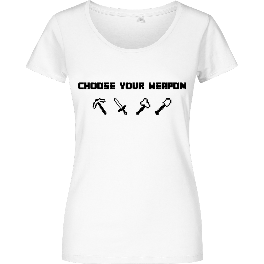 bjin94 Choose Your Weapon MC-Edition T-Shirt Damenshirt weiss