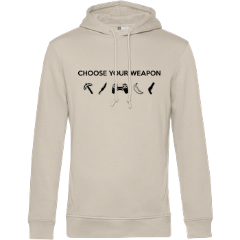 Choose Your Weapon v1 B&C HOODED Organic - Cremeweiß