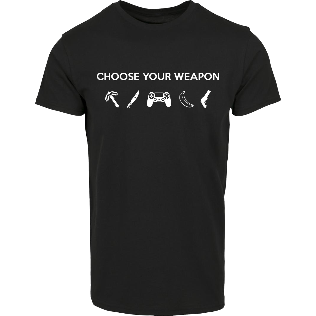 bjin94 Choose Your Weapon v1 T-Shirt Hausmarke T-Shirt  - Schwarz