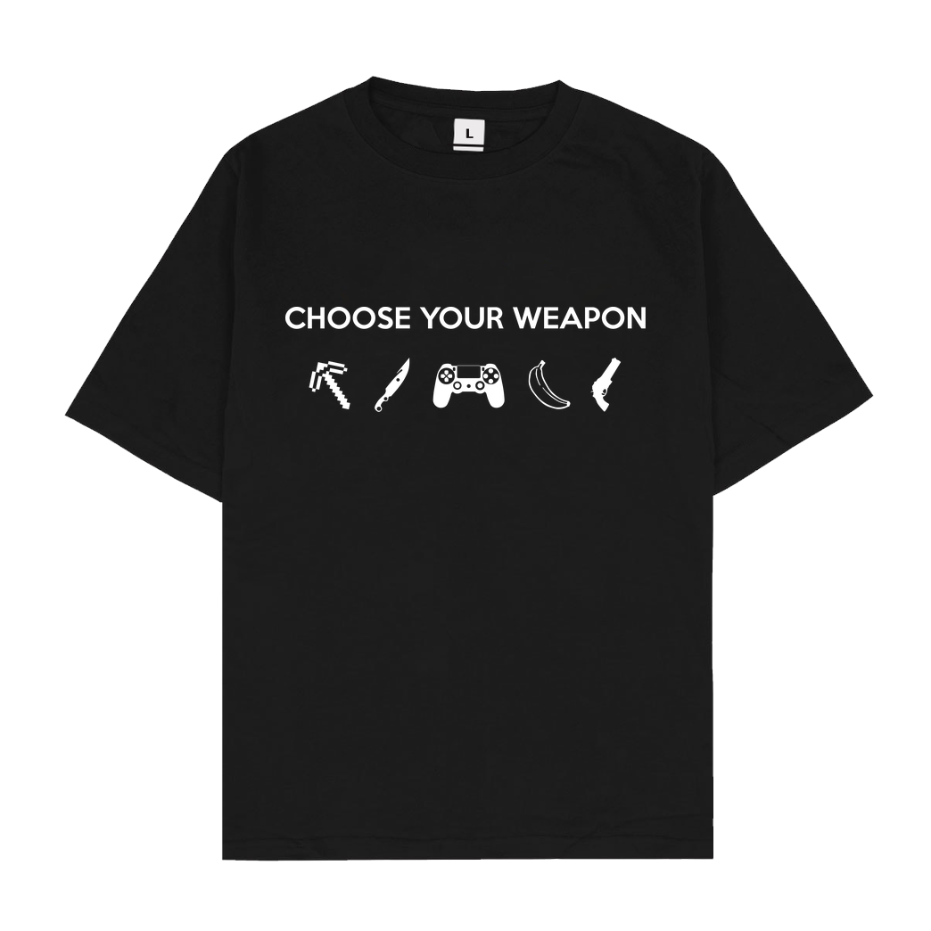 bjin94 Choose Your Weapon v1 T-Shirt Oversize T-Shirt - Schwarz