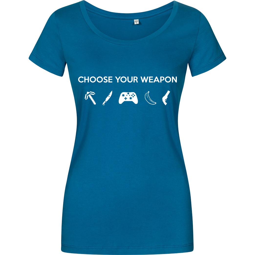 bjin94 Choose Your Weapon v2 T-Shirt Damenshirt petrol