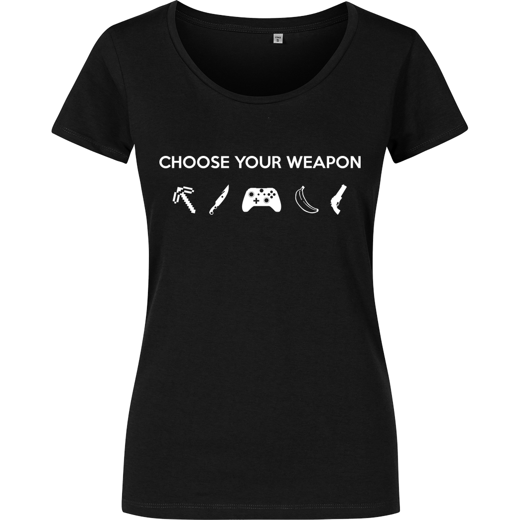 bjin94 Choose Your Weapon v2 T-Shirt Damenshirt schwarz