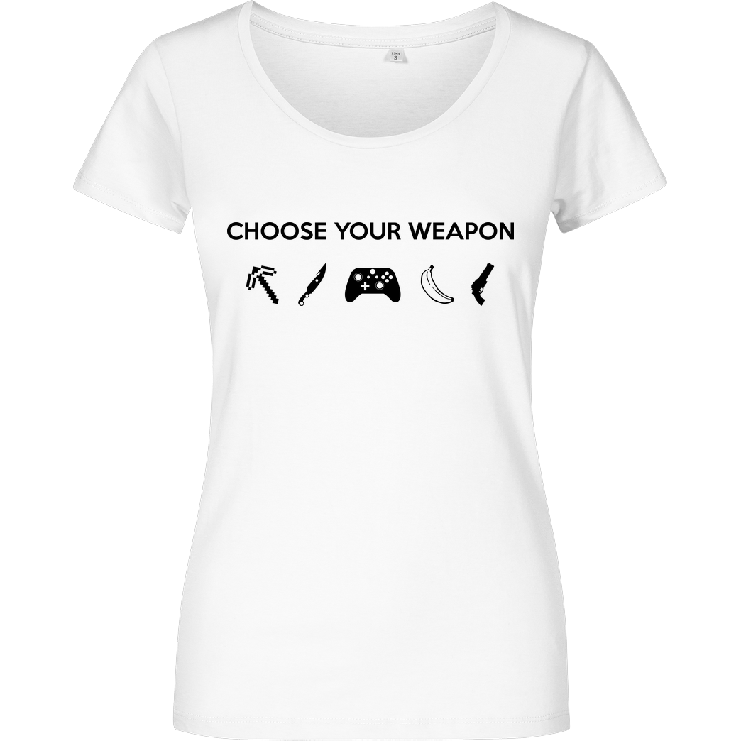 bjin94 Choose Your Weapon v2 T-Shirt Damenshirt weiss