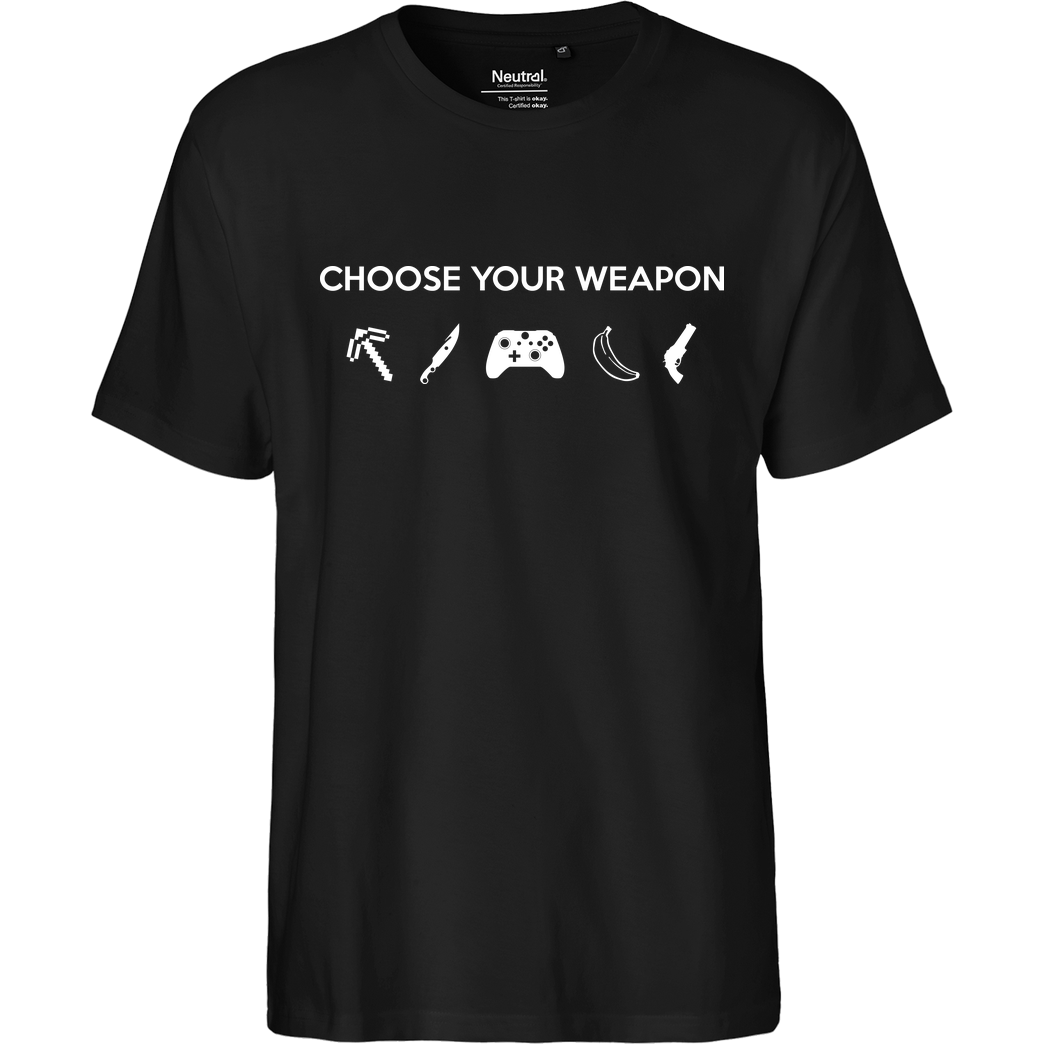 bjin94 Choose Your Weapon v2 T-Shirt Fairtrade T-Shirt - schwarz