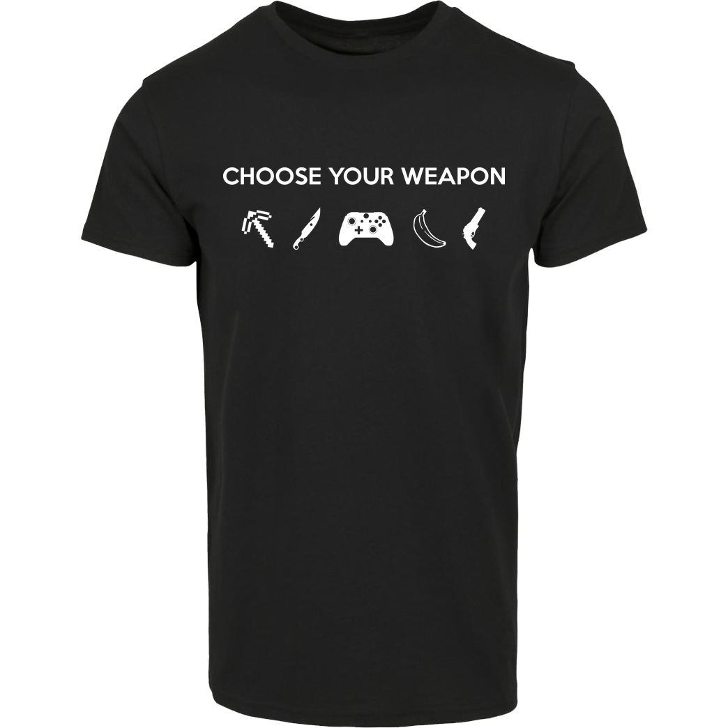 bjin94 Choose Your Weapon v2 T-Shirt Hausmarke T-Shirt  - Schwarz