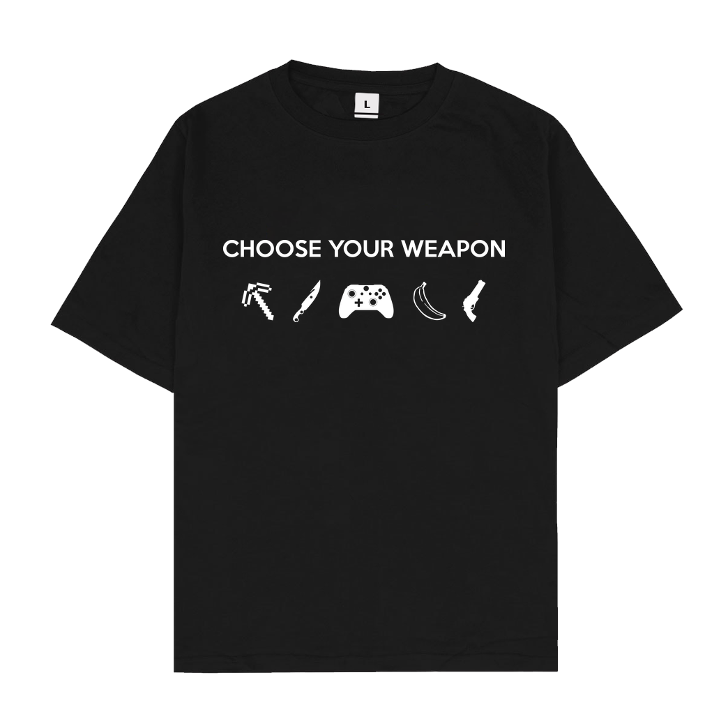 bjin94 Choose Your Weapon v2 T-Shirt Oversize T-Shirt - Schwarz