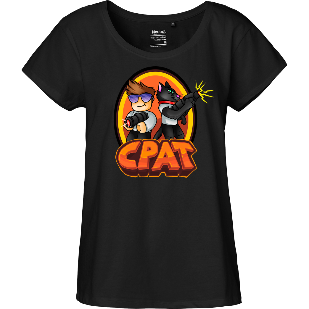 CPat CPat - Crew T-Shirt Fairtrade Loose Fit Girlie - schwarz