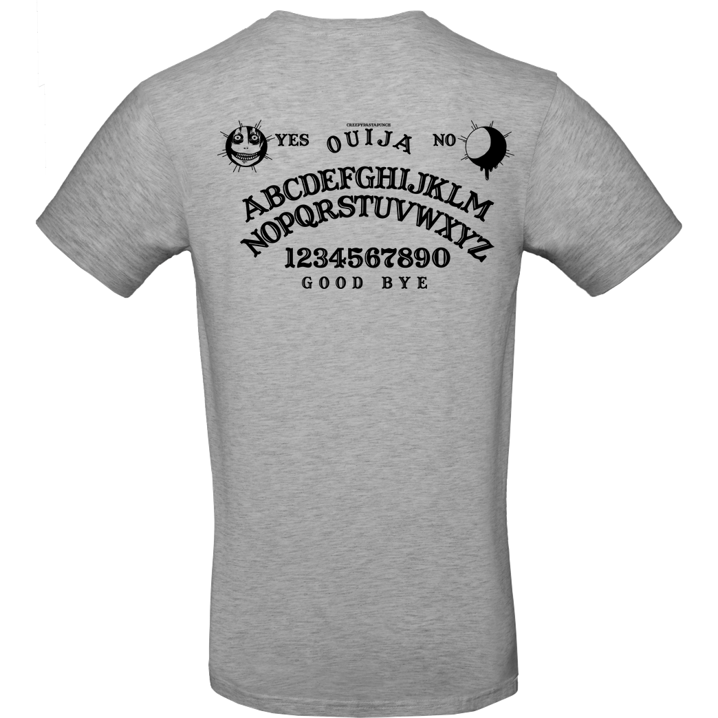 CreepyPastaPunch CreepyPastaPunch - Ouija black T-Shirt B&C EXACT 190 - heather grey