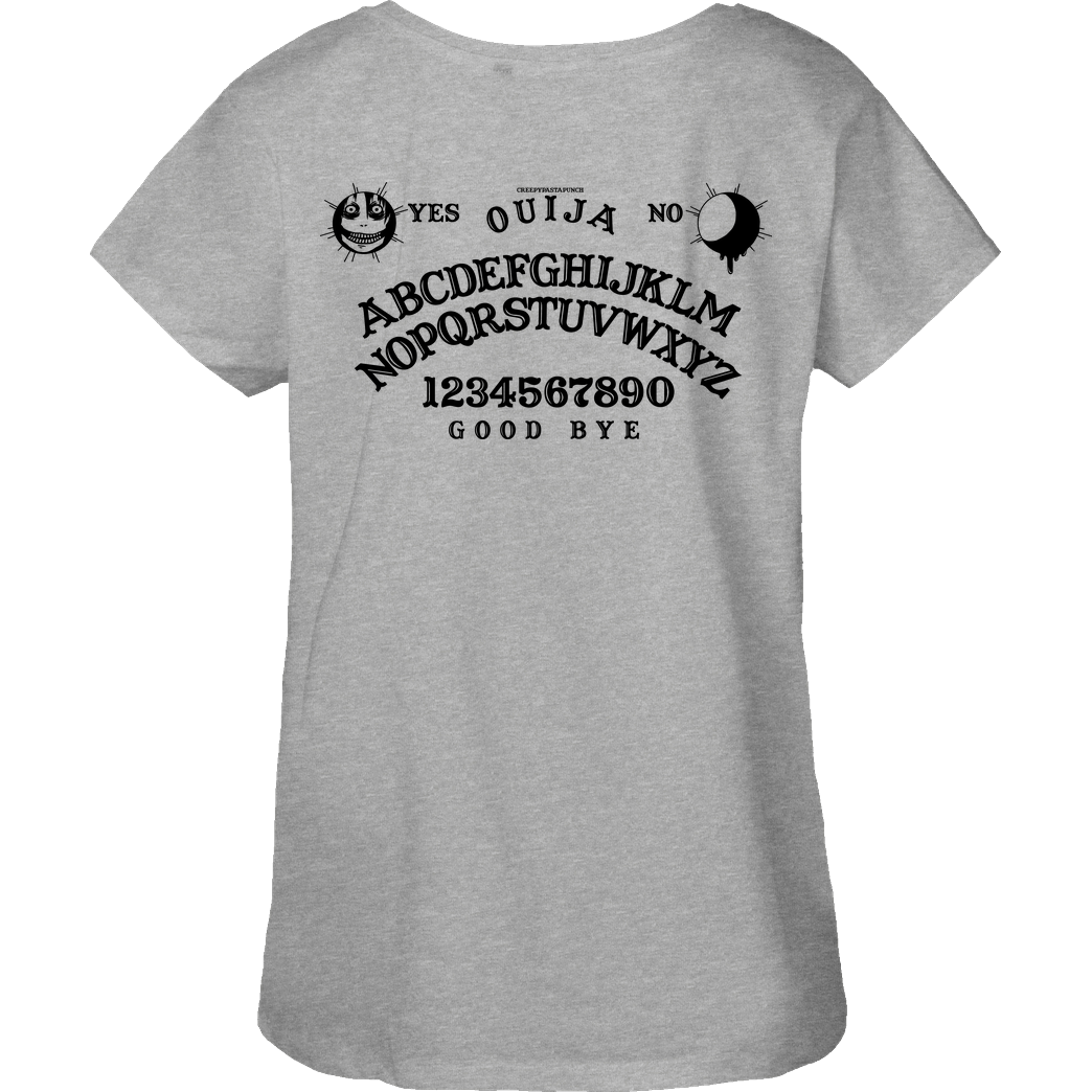 CreepyPastaPunch CreepyPastaPunch - Ouija black T-Shirt Fairtrade Loose Fit Girlie - heather grey
