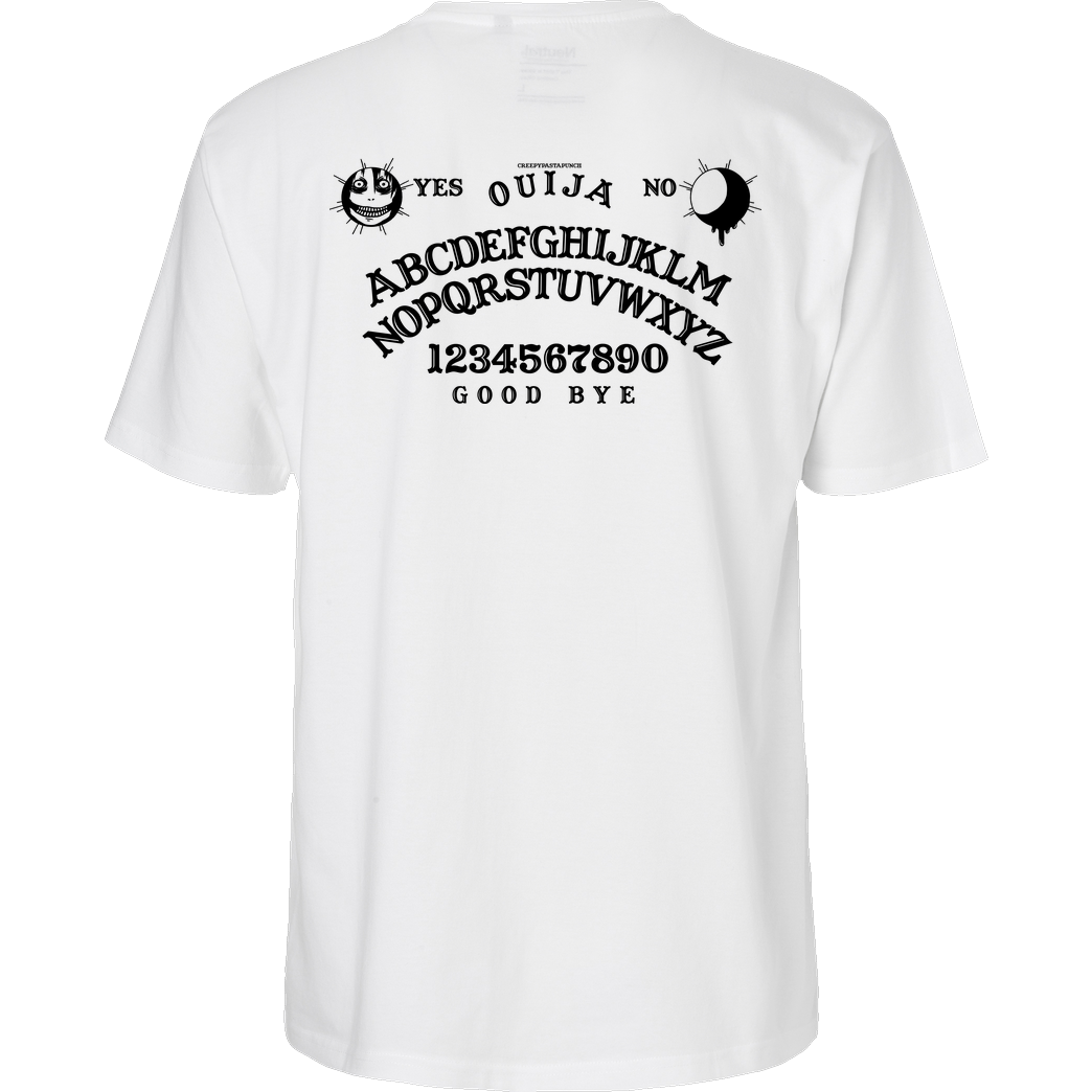CreepyPastaPunch CreepyPastaPunch - Ouija black T-Shirt Fairtrade T-Shirt - weiß