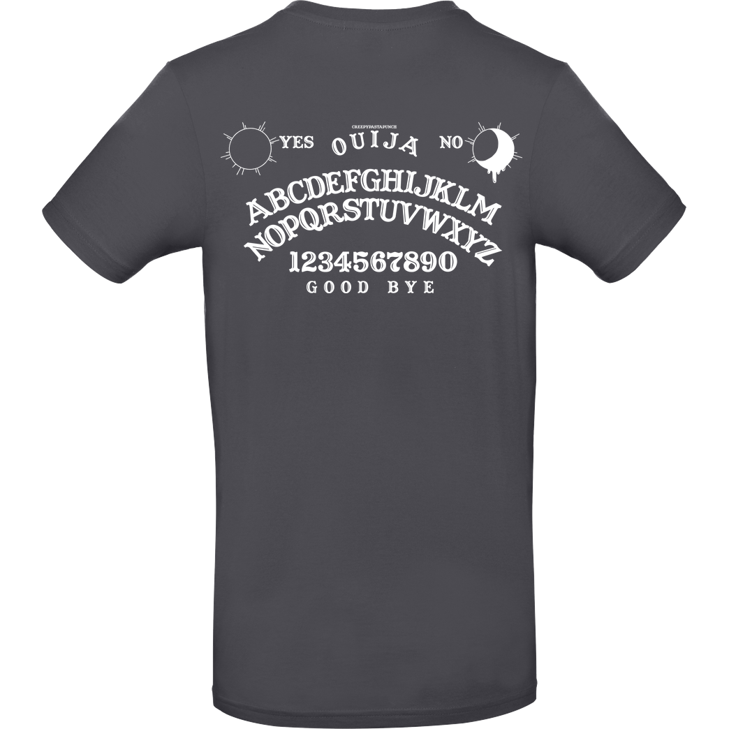 CreepyPastaPunch CreepyPastaPunch - Ouija white T-Shirt B&C EXACT 190 - Dark Grey