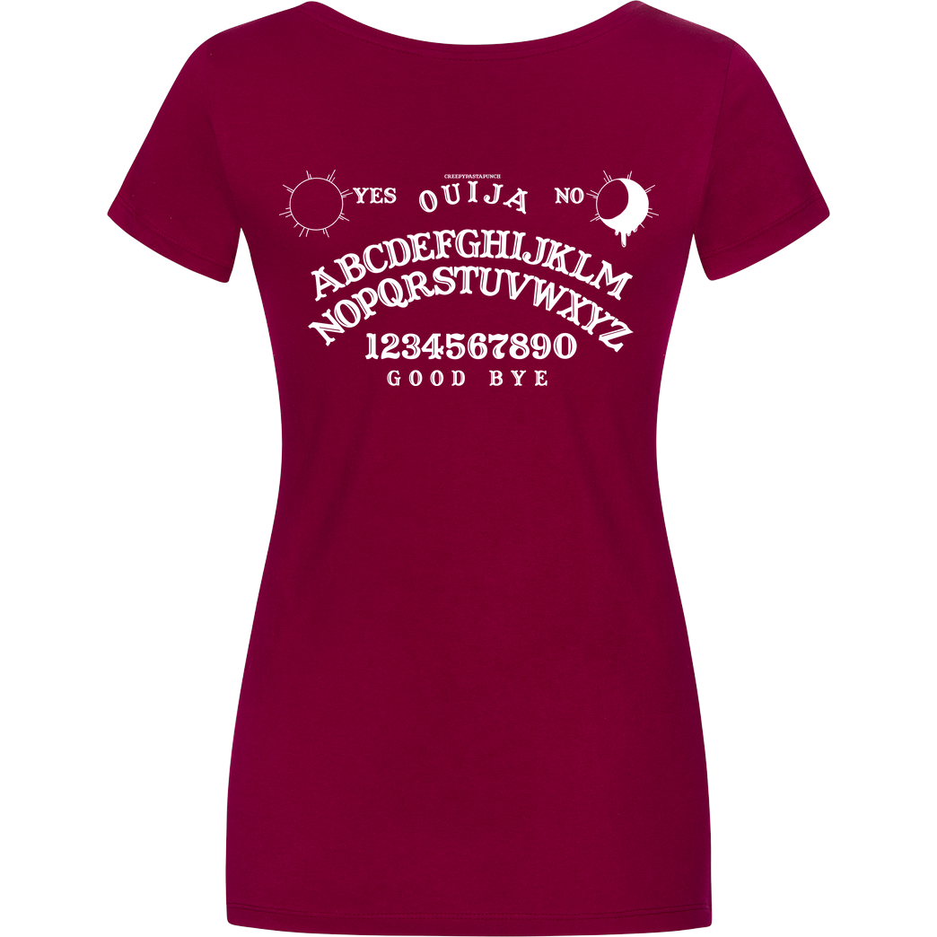 CreepyPastaPunch CreepyPastaPunch - Ouija white T-Shirt Damenshirt berry