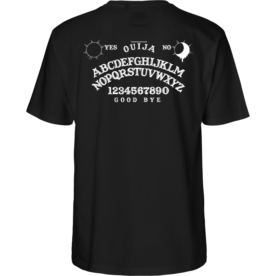 CreepyPastaPunch CreepyPastaPunch - Ouija white T-Shirt Fairtrade T-Shirt - schwarz