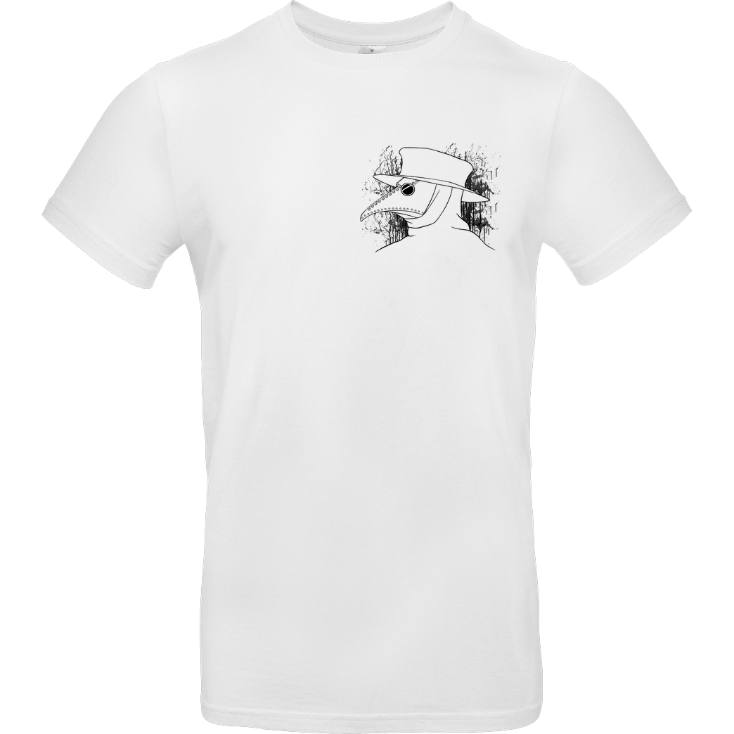CreepyPastaPunch CreepyPastaPunch - Seuchendoktor black T-Shirt B&C EXACT 190 - Weiß