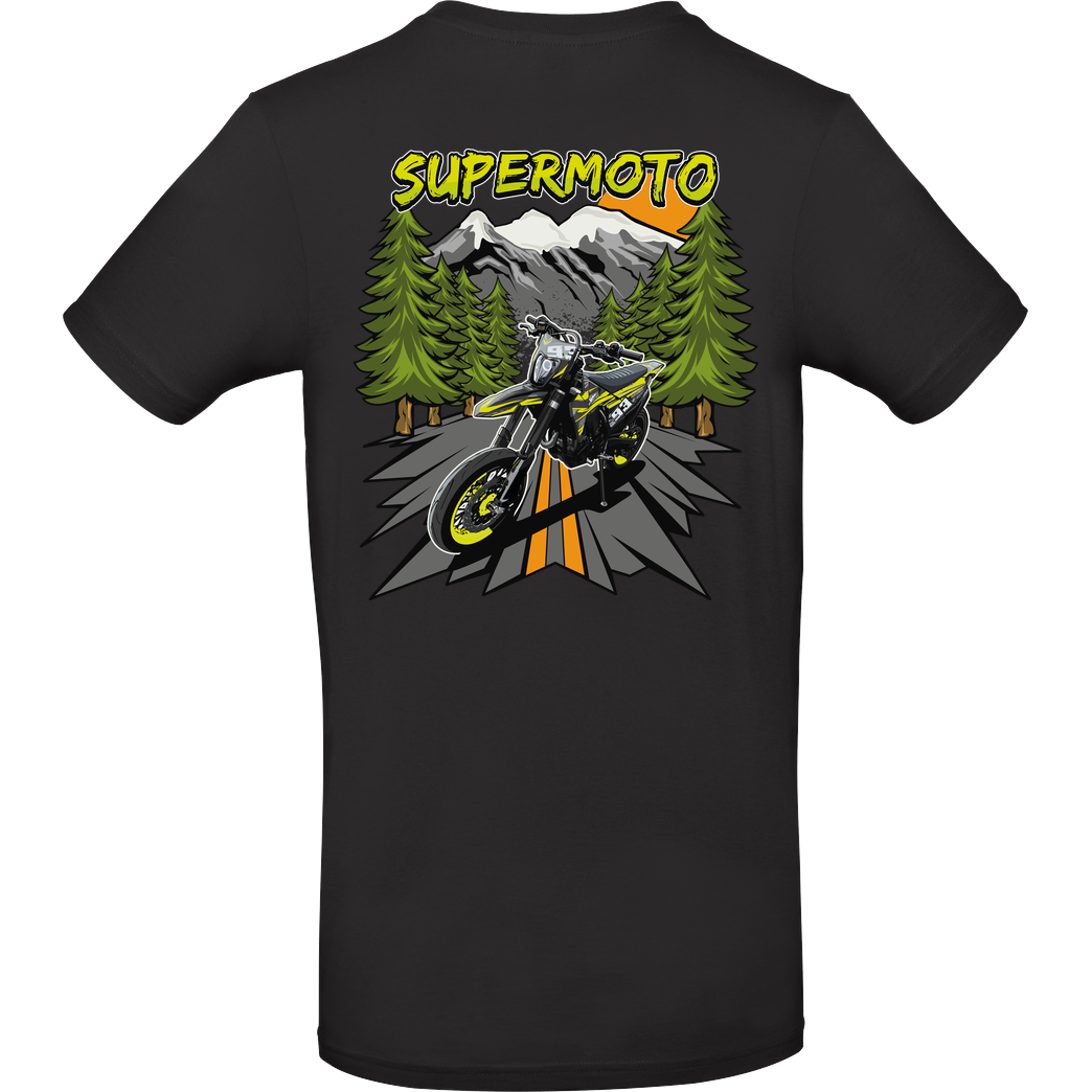 DavidBost David Bost - Supermoto Mountain T-Shirt B&C EXACT 190 - Schwarz