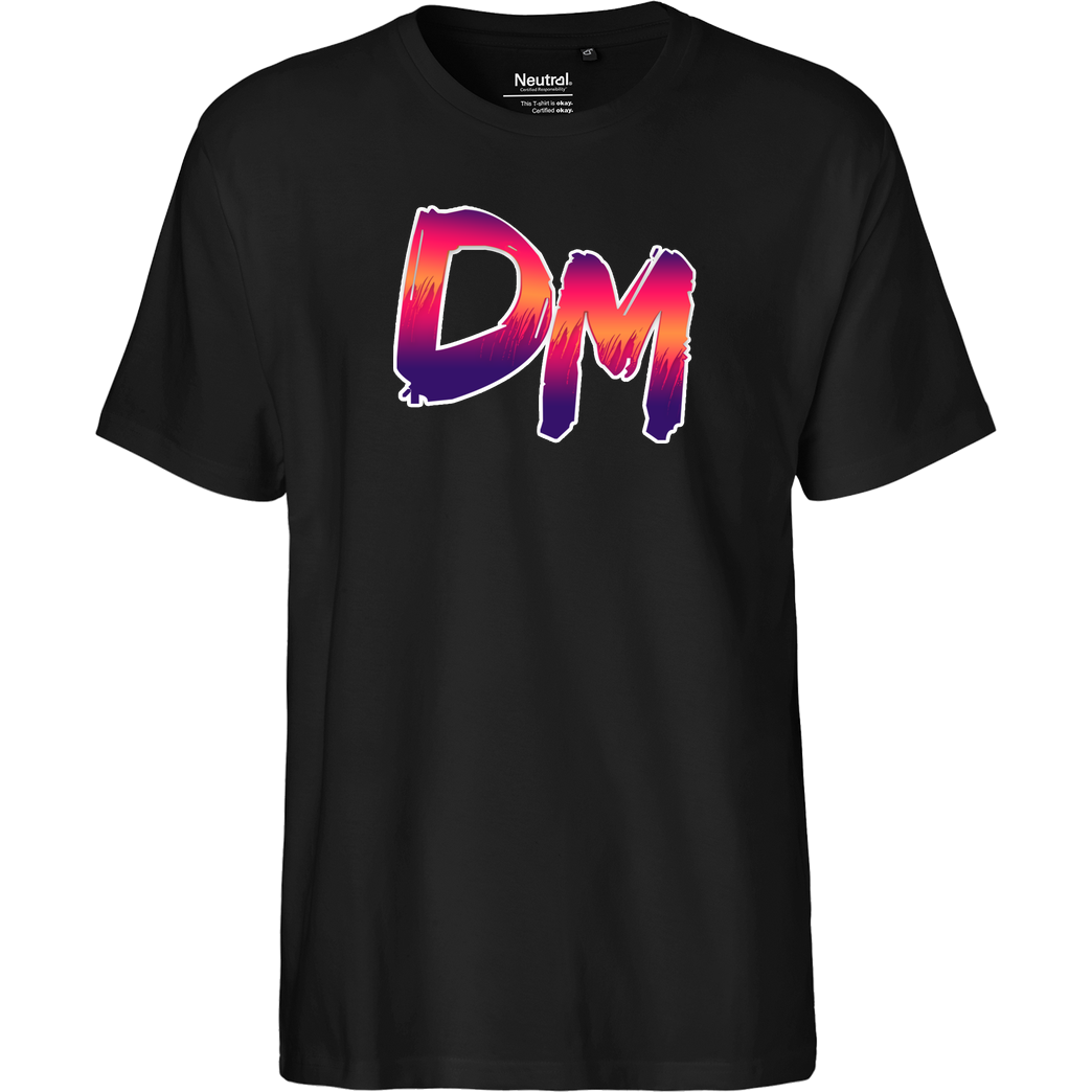 Dennome Dennome Logo DM Rand hell T-Shirt T-Shirt Fairtrade T-Shirt - schwarz