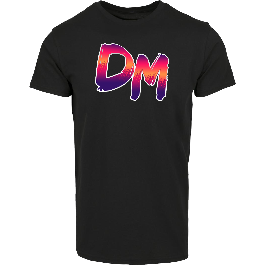 Dennome Dennome Logo DM Rand hell T-Shirt T-Shirt Hausmarke T-Shirt  - Schwarz