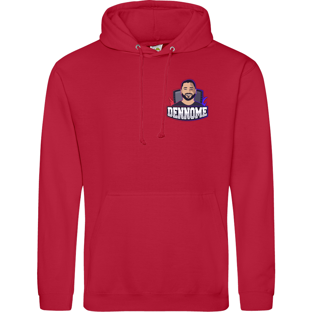 Dennome Dennome Logo Pocket Hoodie Sweatshirt JH Hoodie - Rot