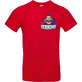 Dennome Logo Pocket T-Shirt B&C EXACT 190 - Rot